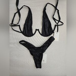 Black Cheeky Bikini Set